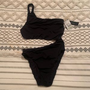 NWT- Brand new BCBG asymmetrical one shoulder one piece swimsuit